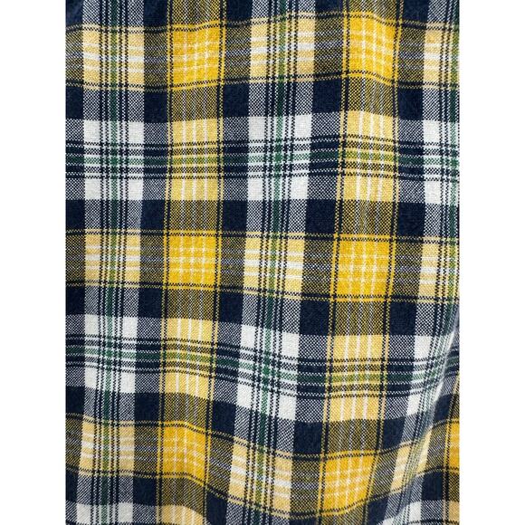Tommy Hilfiger Men's Yellow Tartan Plaid Button Down M - Picture 4 of 8